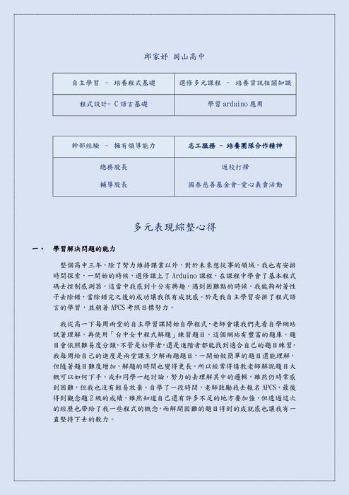 靜宜大學資管_資傳系多元表現綜整心得30315邱家妤v3 靜宜大學資管_資傳系多元表現綜整心得30315邱家妤v3