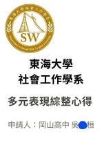 114東海大學社會工作學系多元綜整心得